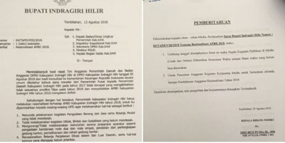 Diskominfops Inhil Tunda Pembayaran Kontrak Media Tahun Anggaran 2018